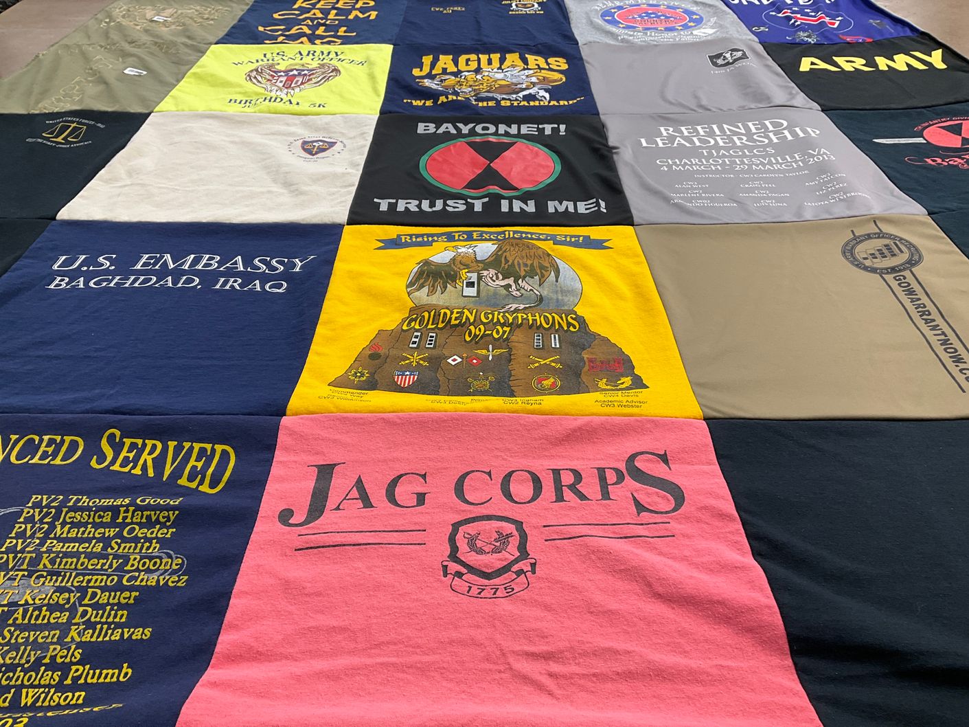 T-shirt quilt featuring jaguars by Liz from HI