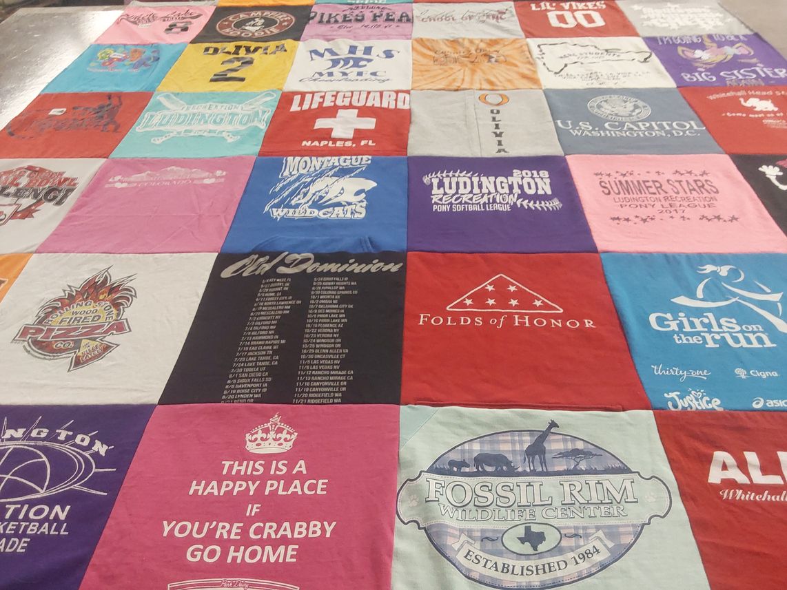 T-shirt quilt featuring montague wildcats by samantha from MI