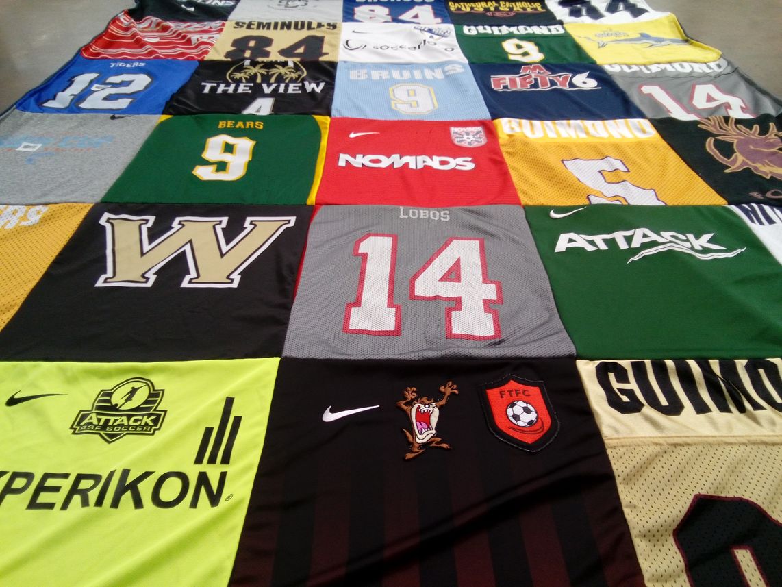 T-shirt quilt from winnacunnet high school by Carolina from CA