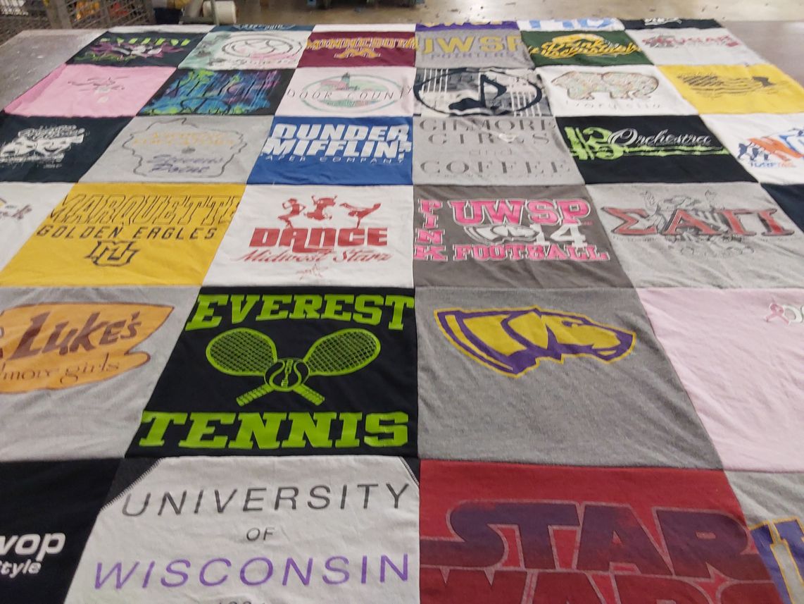 T-shirt quilt featuring everest, marquette university by Brenda from WI