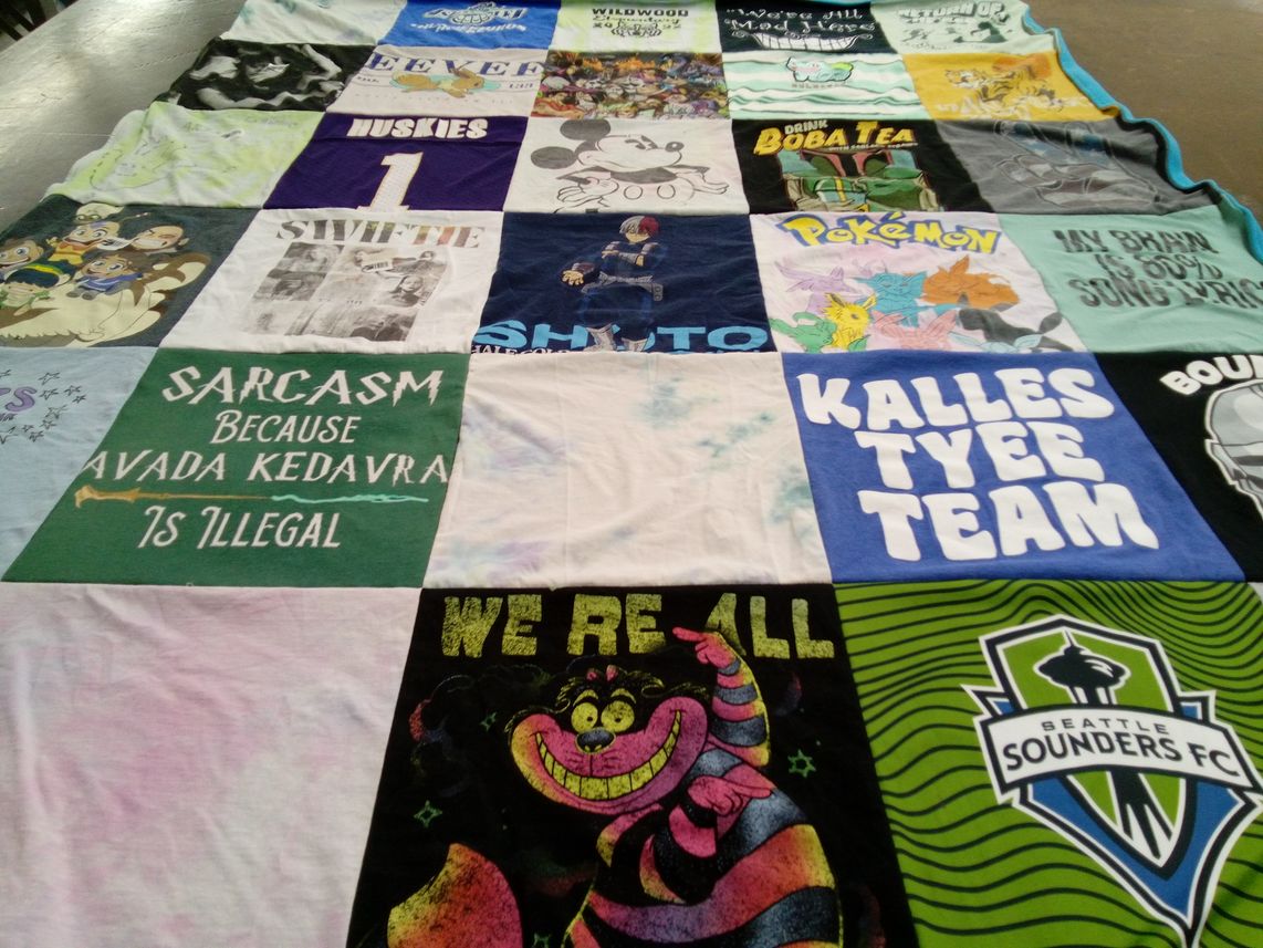 T-shirt quilt featuring seattle sounders fc by Jessica from WA