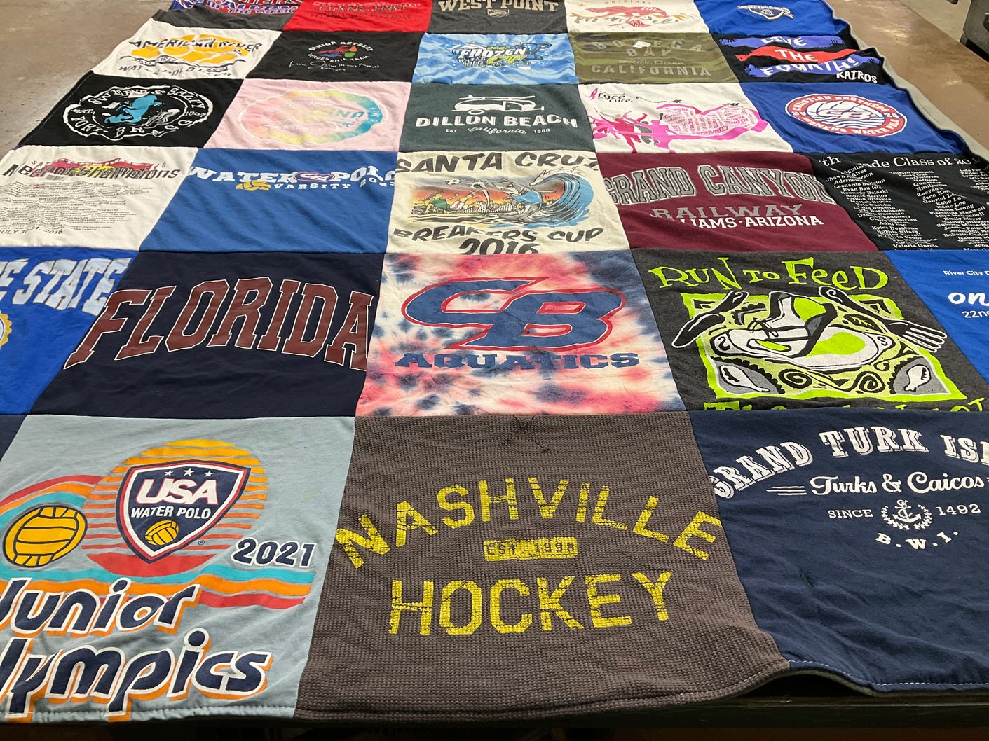 T-shirt quilt featuring nashville hockey by Jonalyn from CA