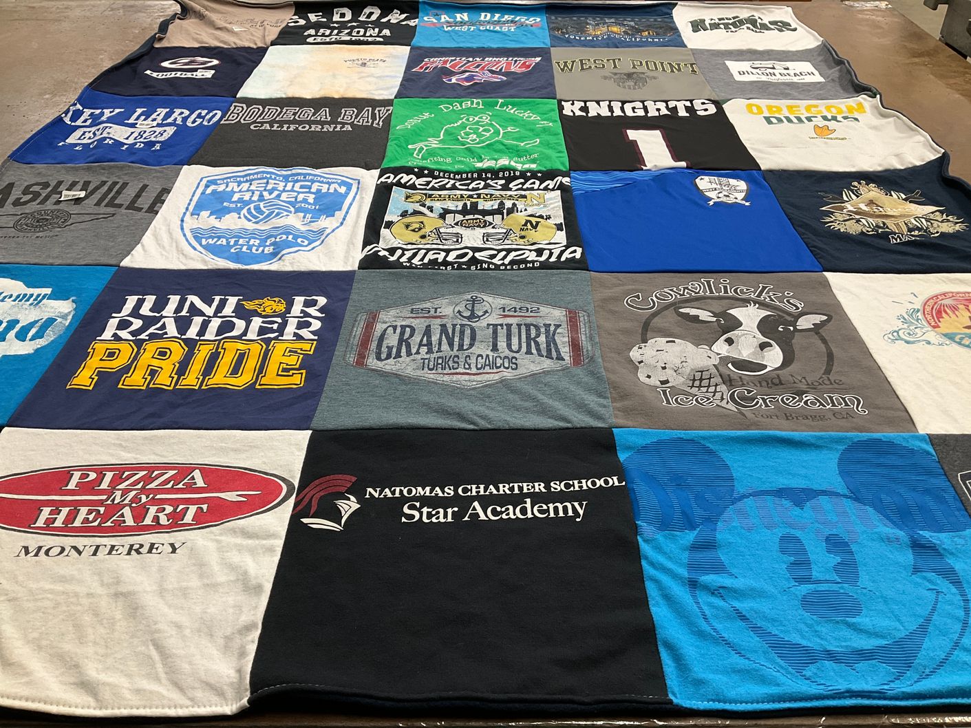 T-shirt quilt featuring junior raiders by Jonalyn from CA