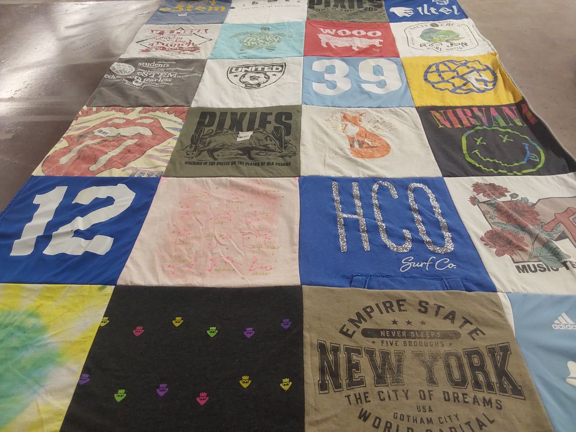T-shirt quilt from eastern university by JOHN from AR