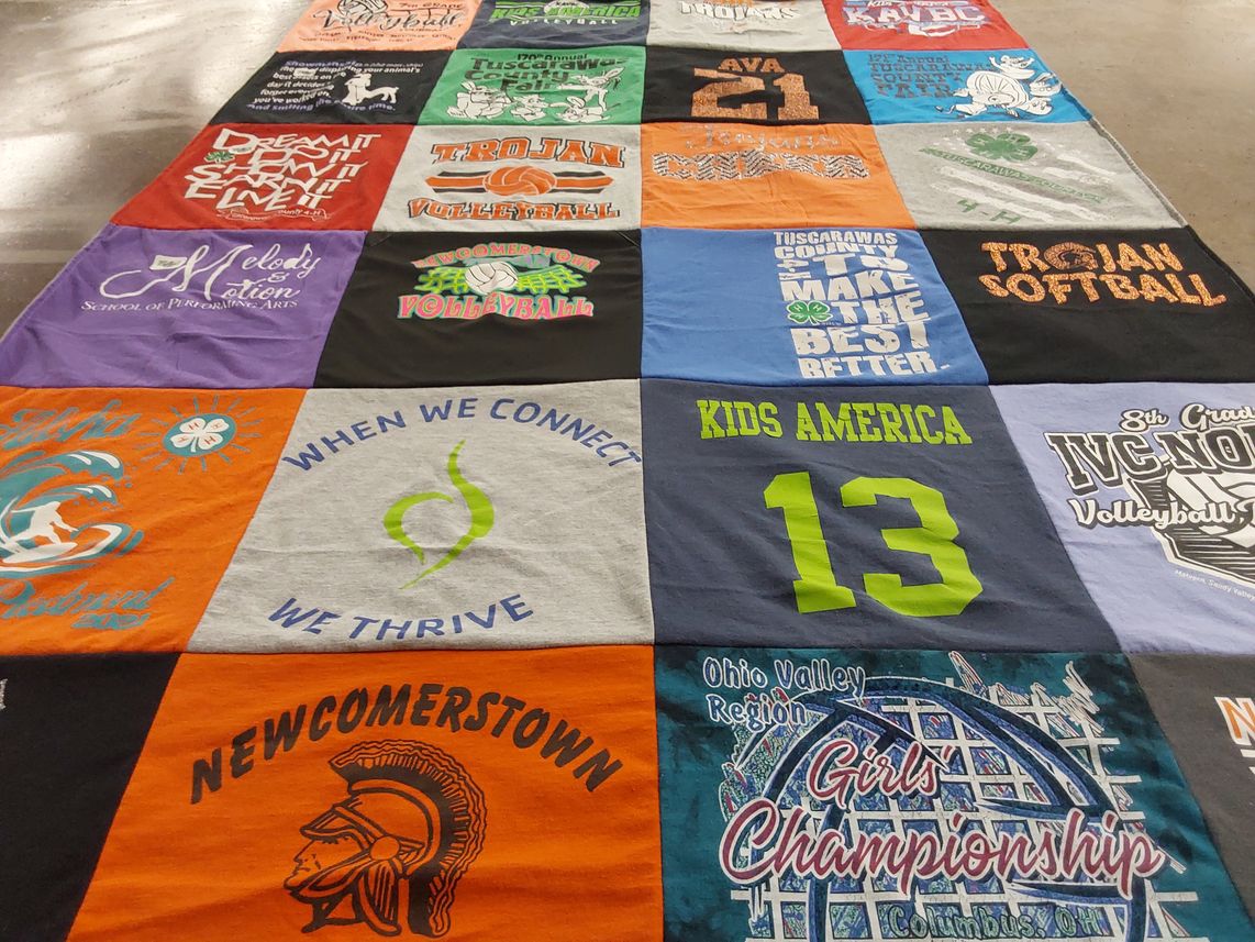 T-shirt quilt featuring newcomerstown volleyball team by Tina from OH