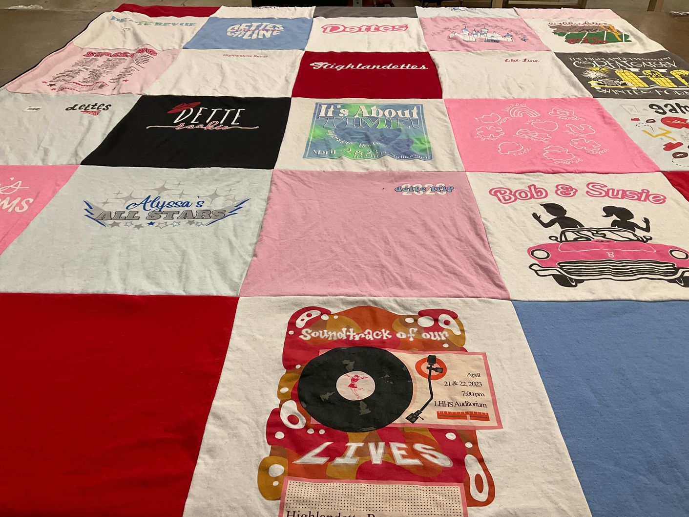 T-shirt quilt from lake high school by Lisa from TX