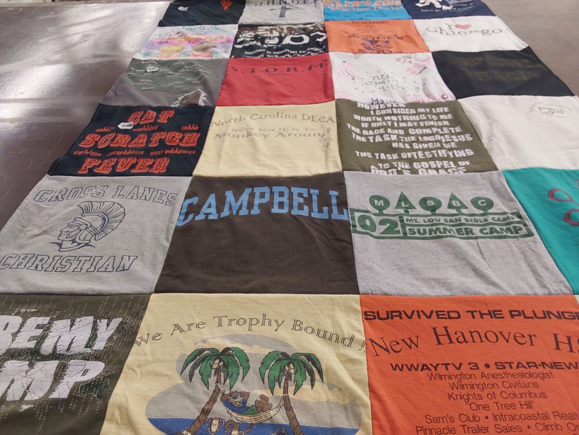 T-shirt quilt from campbell university by Holly from FL