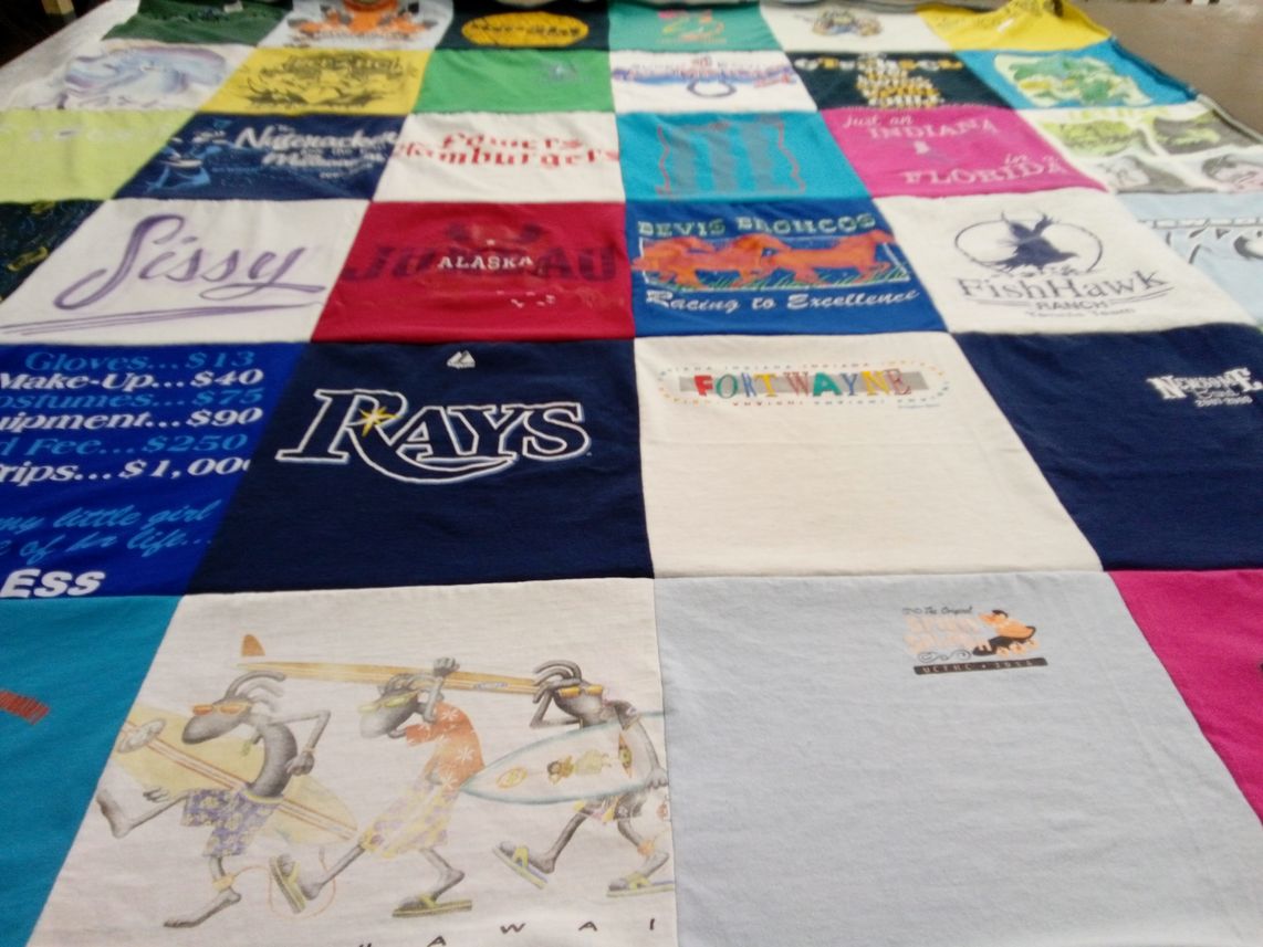 T-shirt quilt featuring tampa bay rays by Pamela from FL
