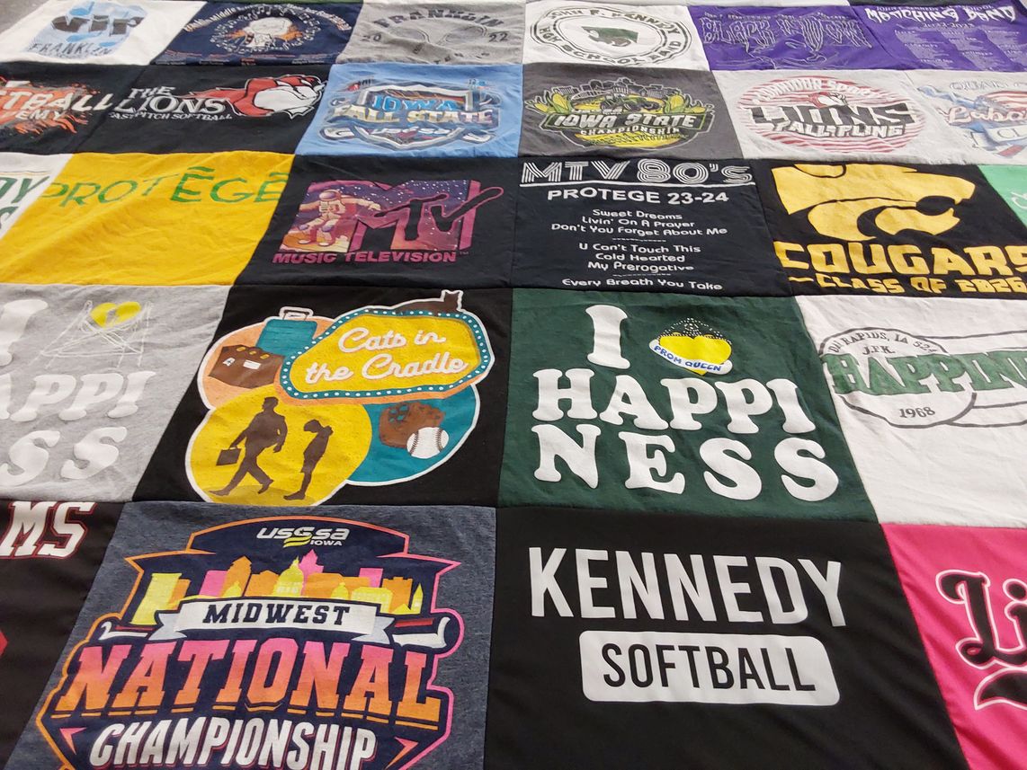 T-shirt quilt featuring franklin softball, the stallions by Michelle from IA
