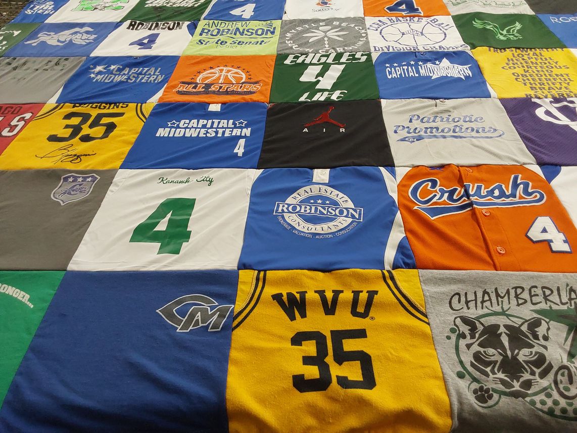 T-shirt quilt featuring capital midwestern, kanawha city by Joyce from WV