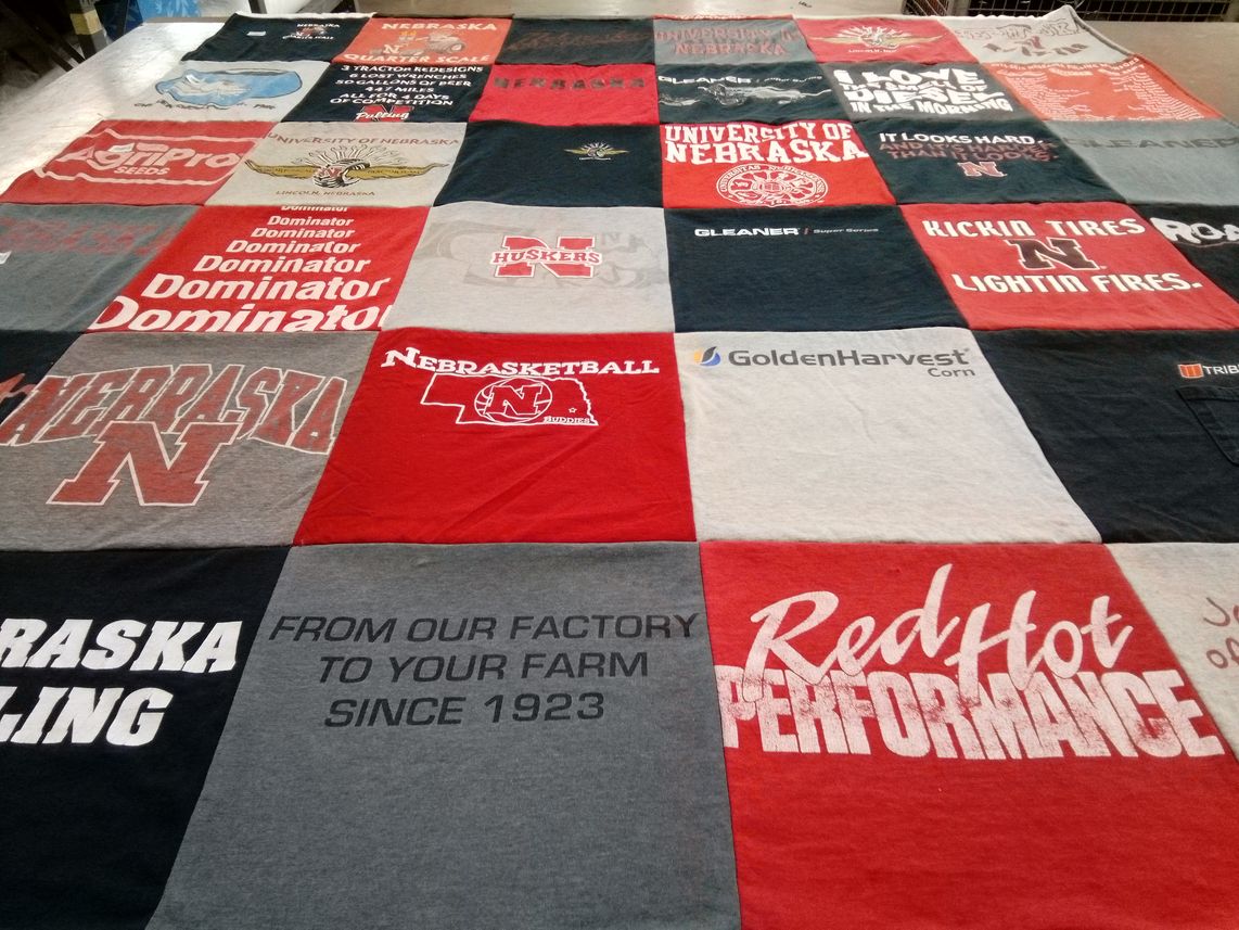 T-shirt quilt featuring nebraska huskers basketball by Marla from NE