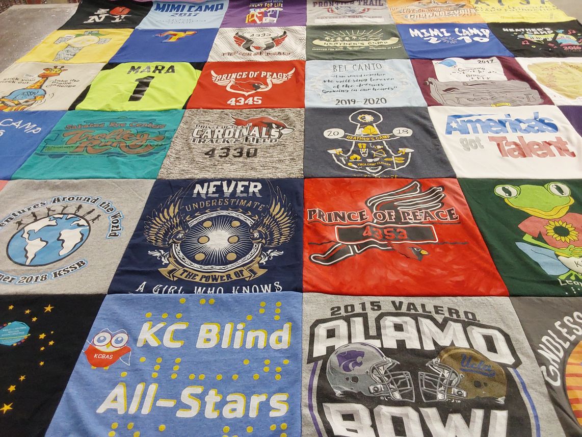 T-shirt quilt from kansas state university by Roxanne from KS