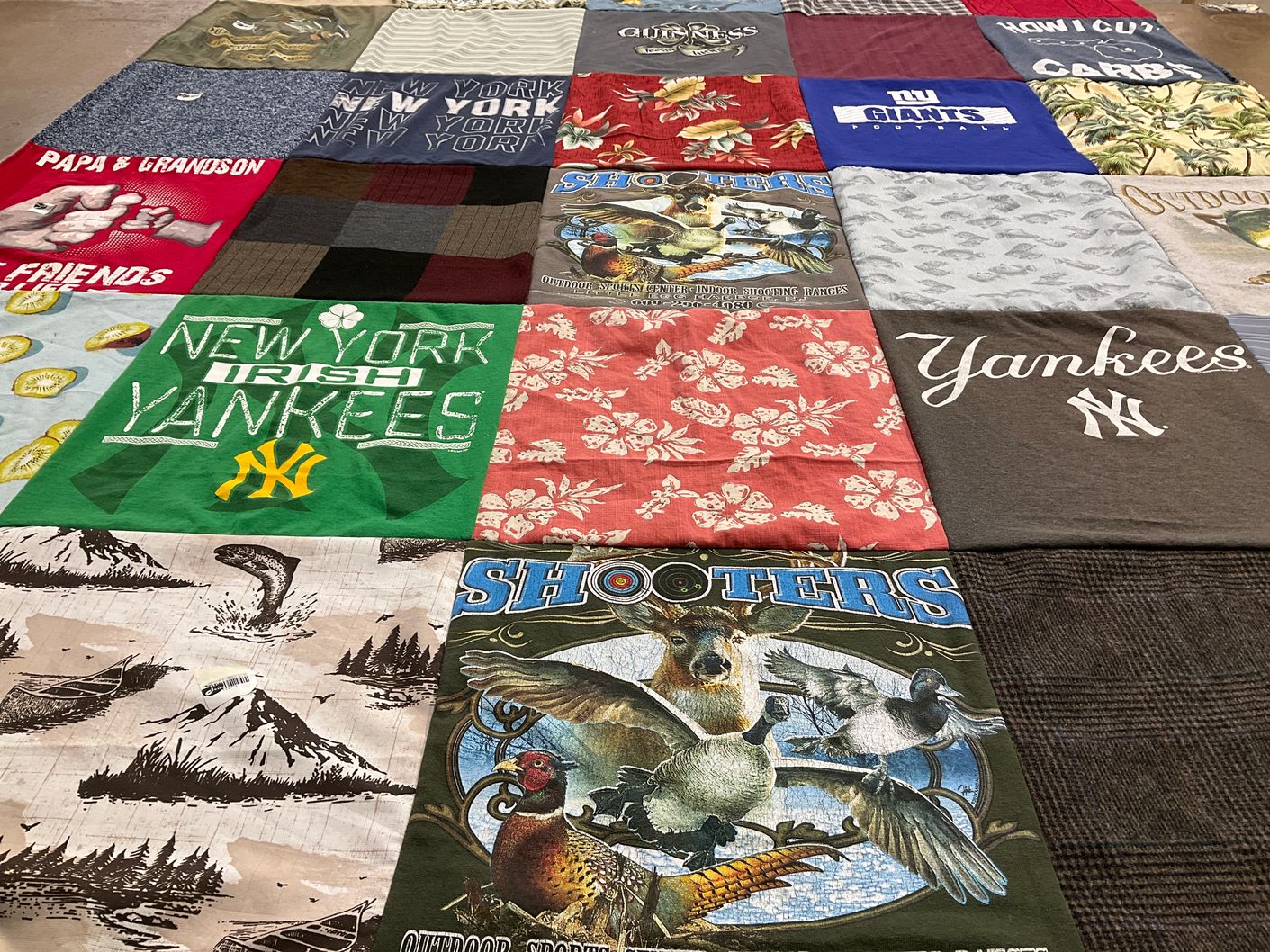 T-shirt quilt featuring new york yankees, new york giants by Megan from NJ