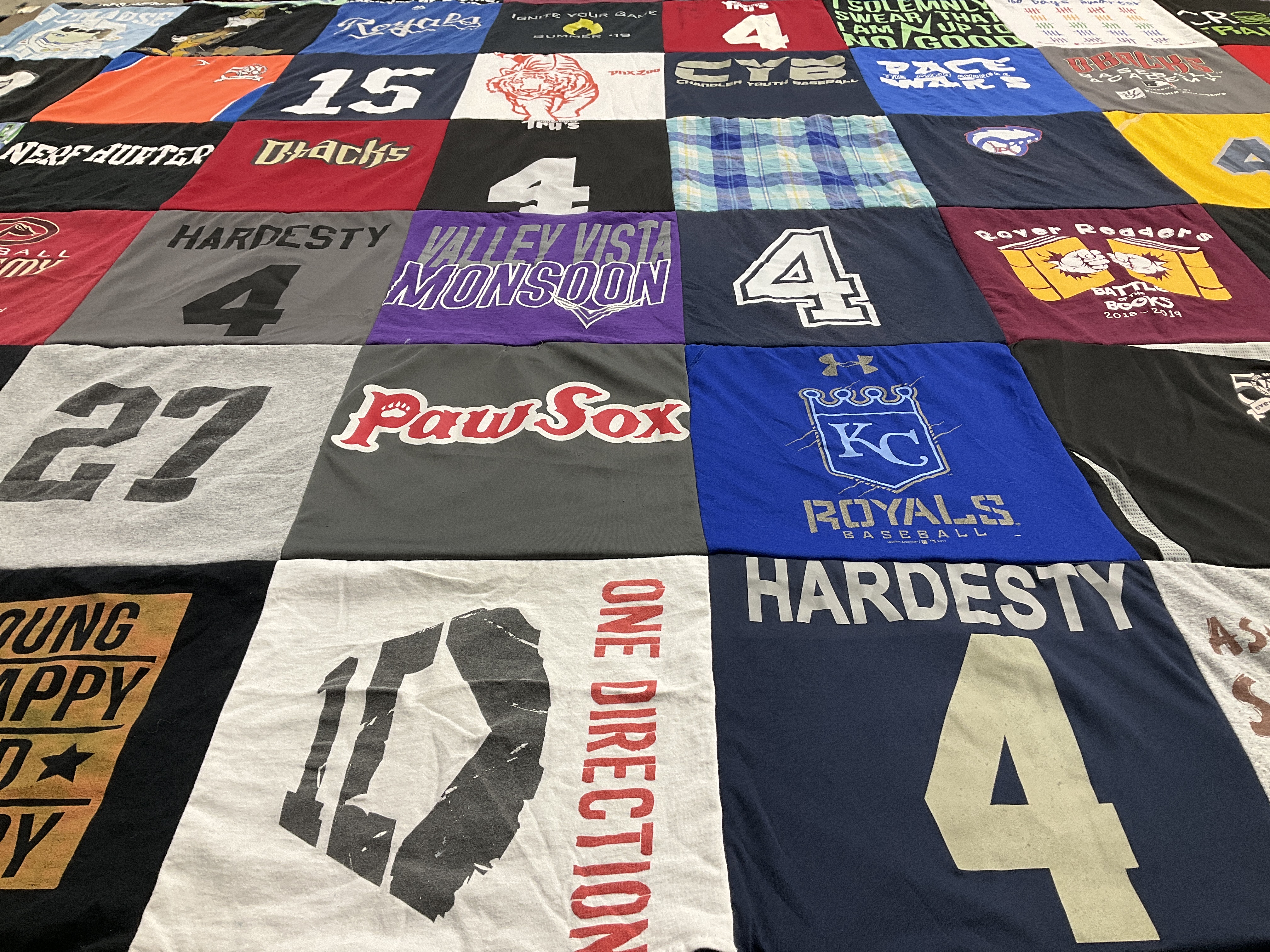 T-shirt quilt from indiana university by Laura from AZ
