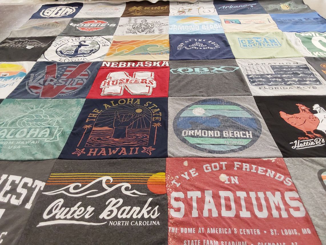 T-shirt quilt featuring nebraska huskers by Sadie from FL