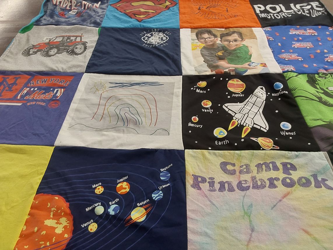 T-shirt quilt featuring new york mets by Lauren from NY