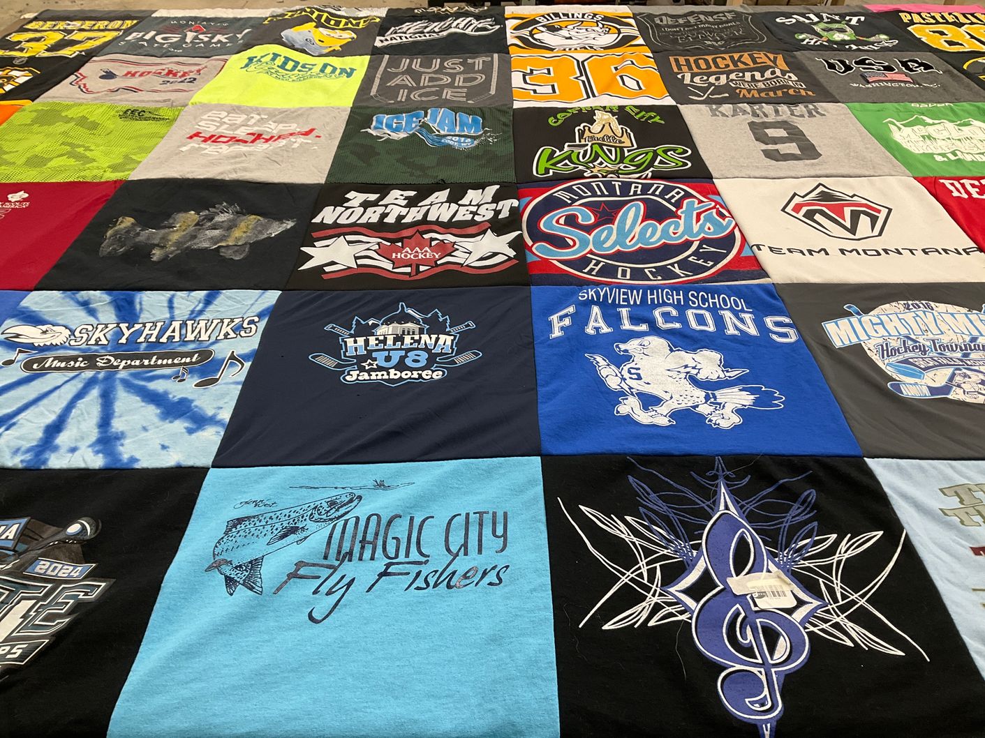 T-shirt quilt from skyview high school by Desarae from MT