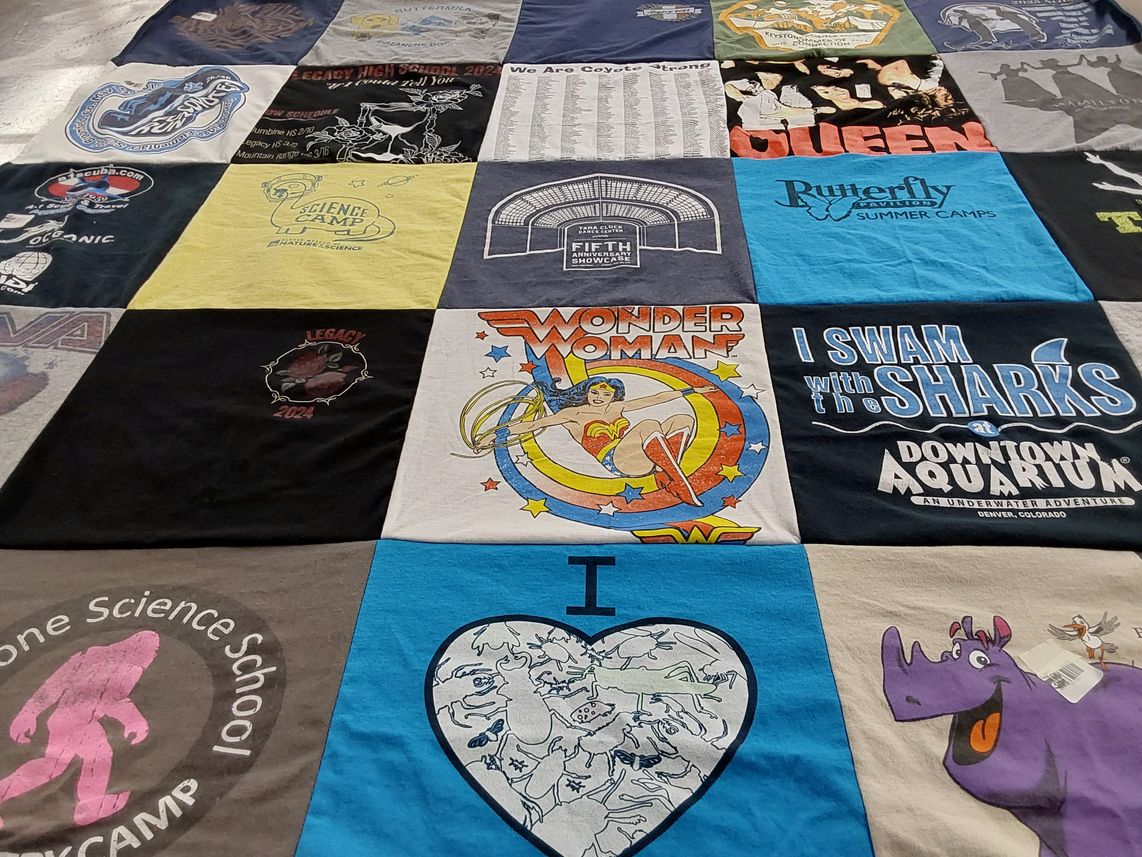 T-shirt quilt from legacy high school by Rebecca from CO