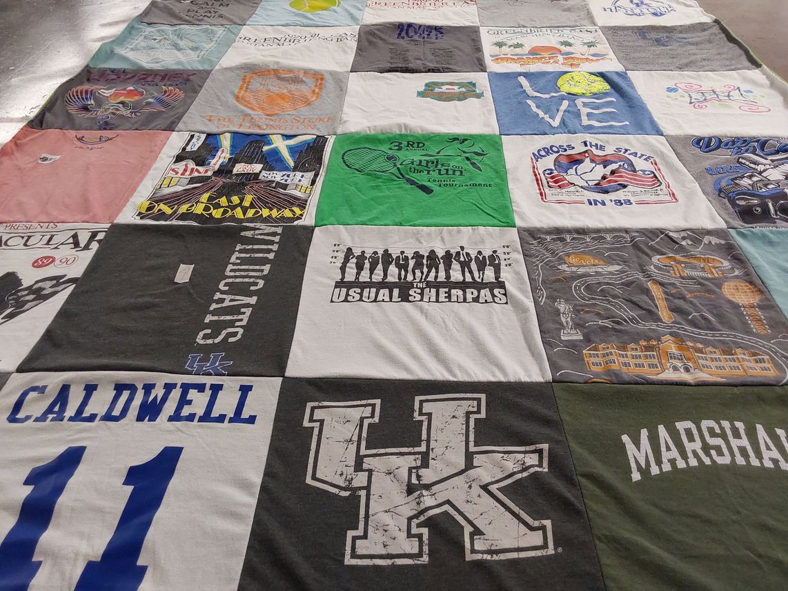 T-shirt quilt from university of kentucky by Angela from FL