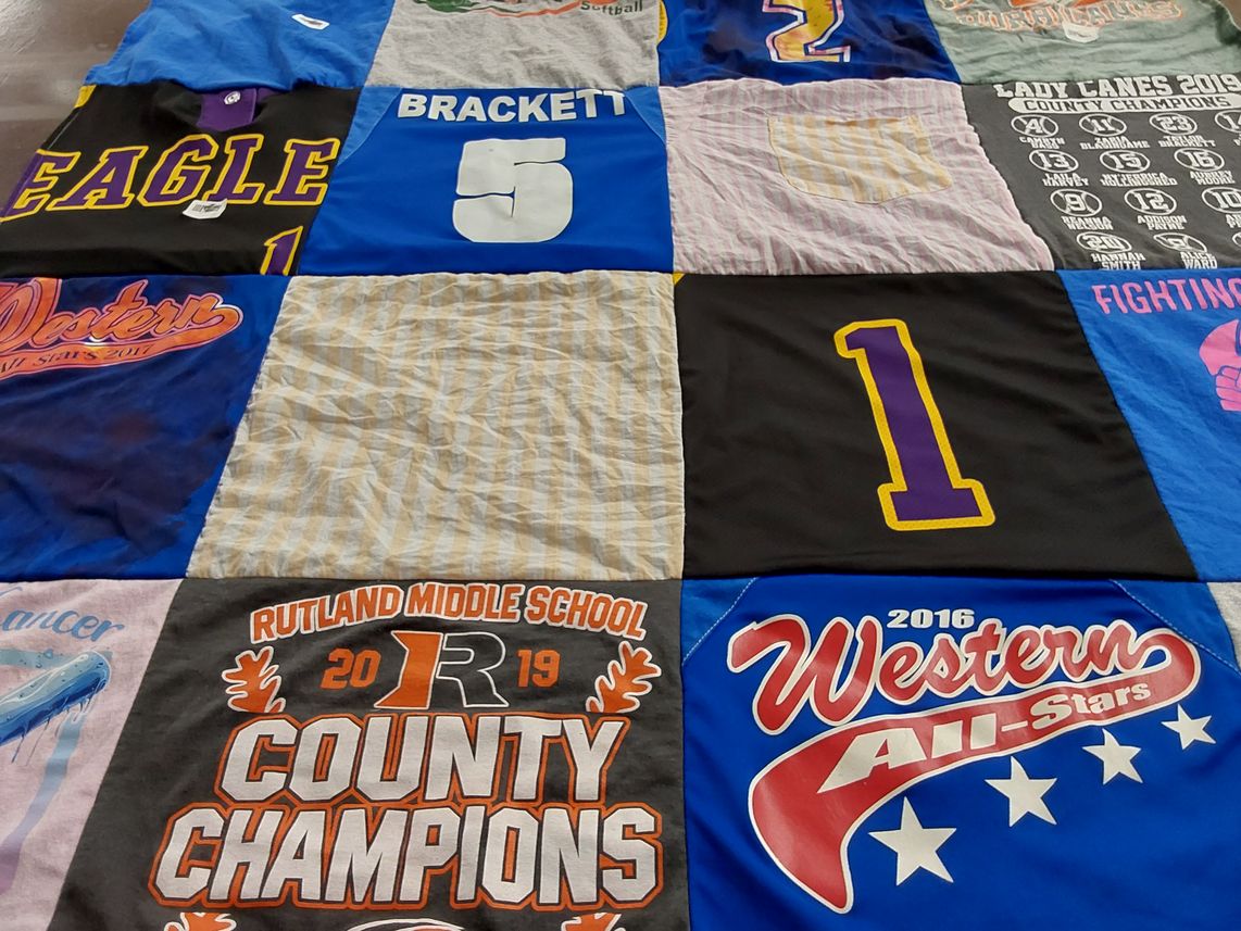 T-shirt quilt featuring western all-stars by Crystal from GA