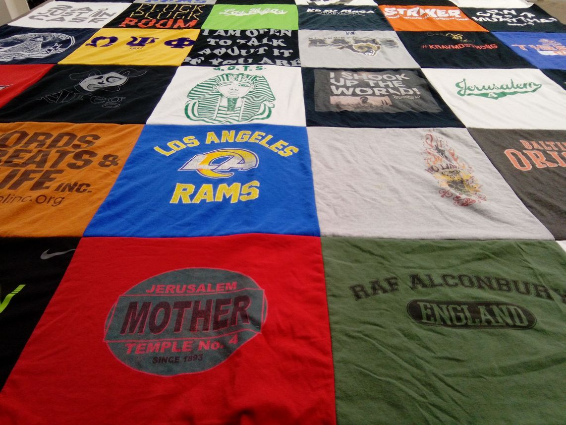 T-shirt quilt featuring los angeles rams by Roxane from MD