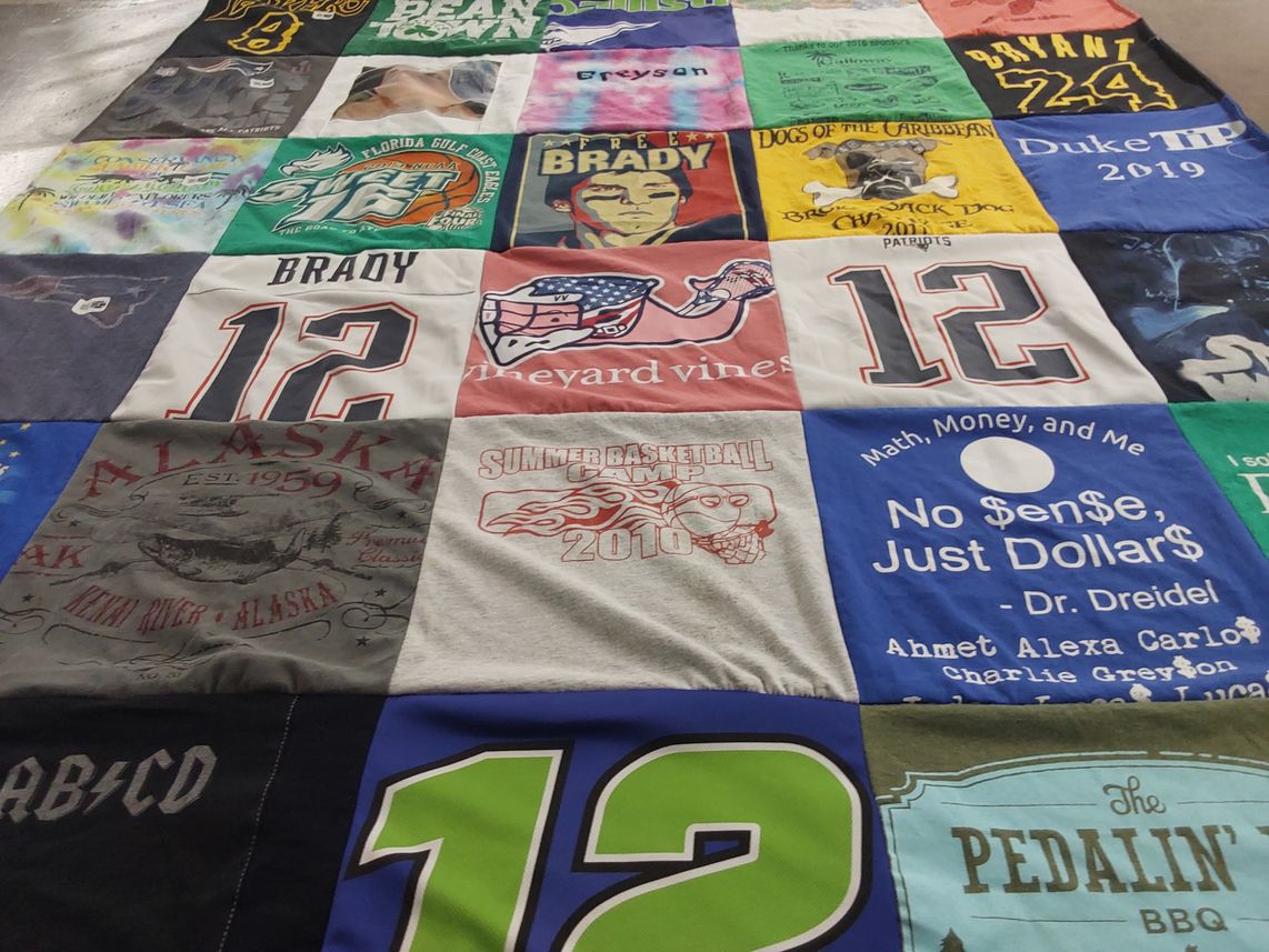 T-shirt quilt featuring new england patriots by nanLYN from FL