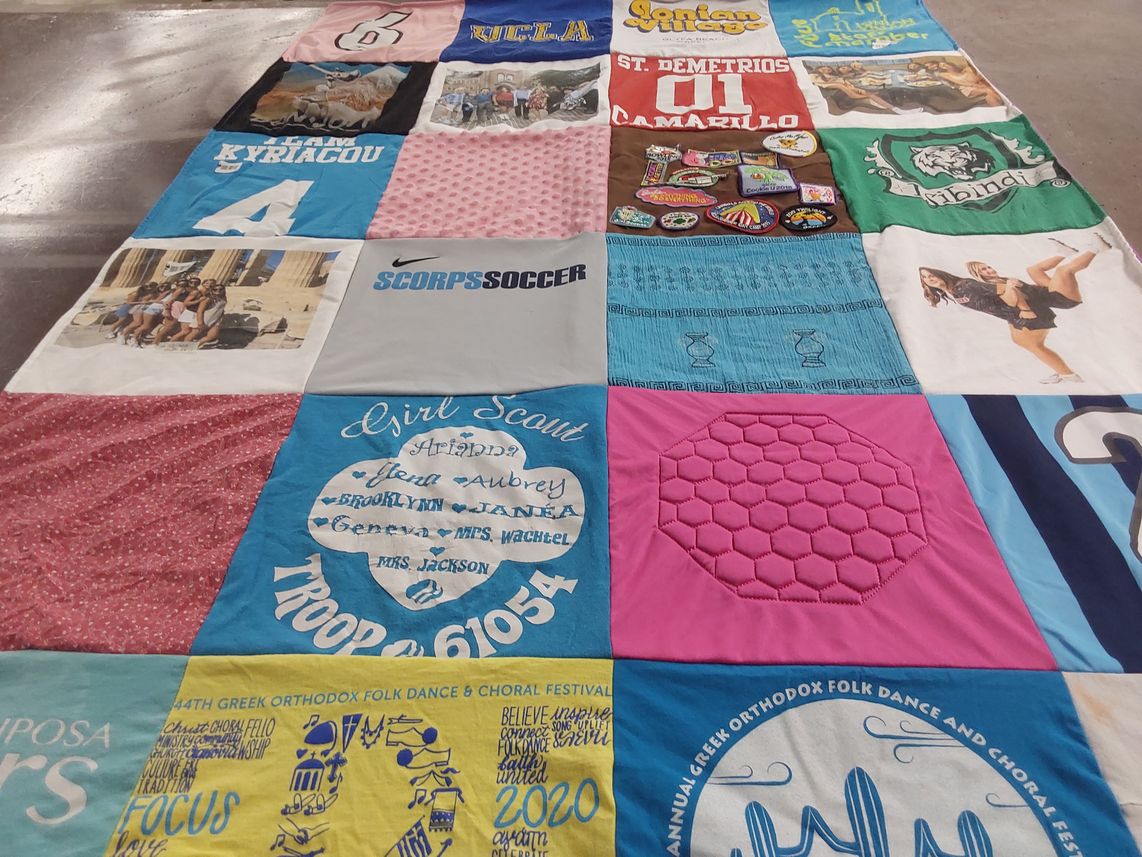 T-shirt quilt from university of california, los angeles by Christie from CA