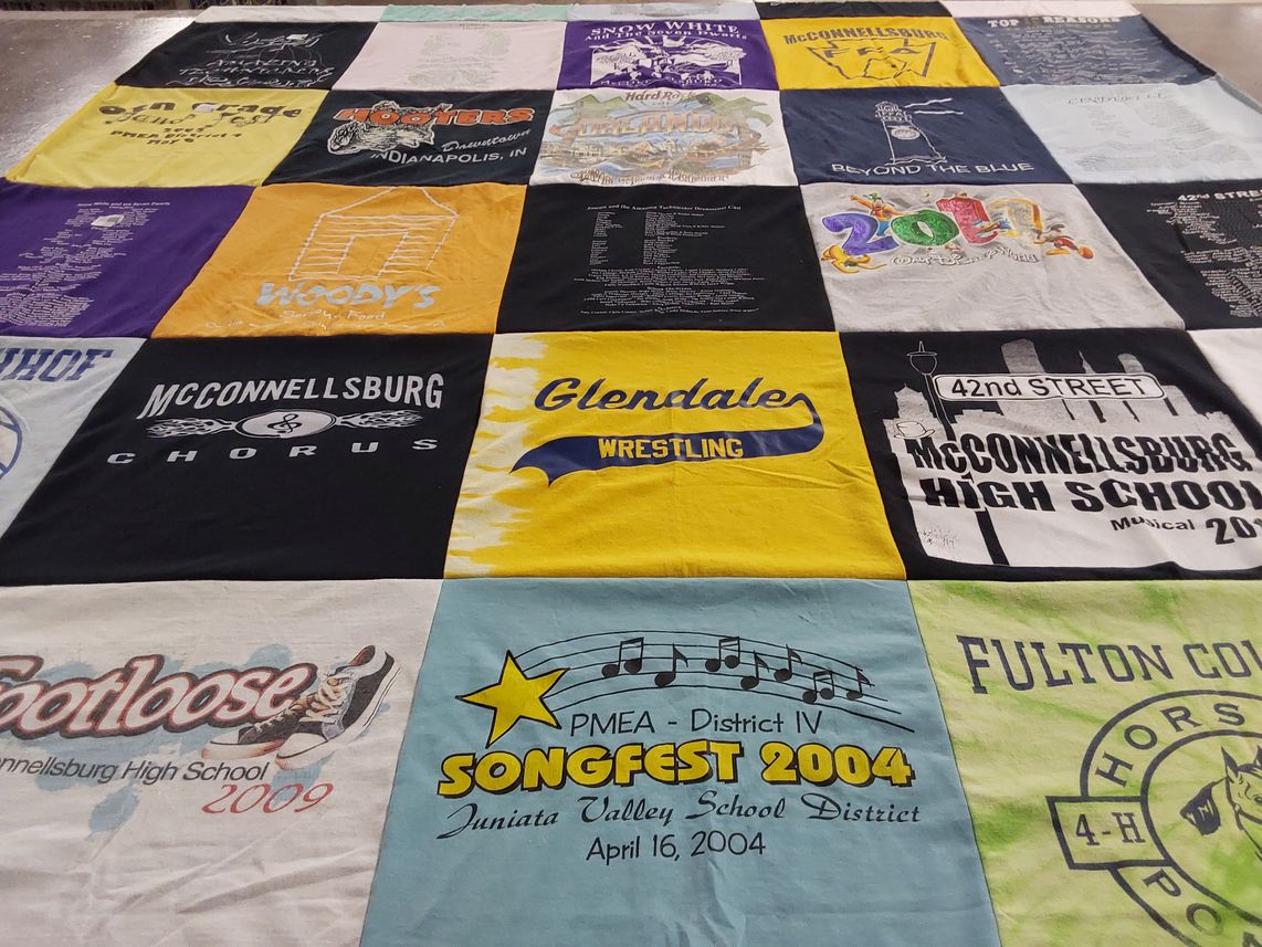 T-shirt quilt featuring glendale wrestling by Emily from PA