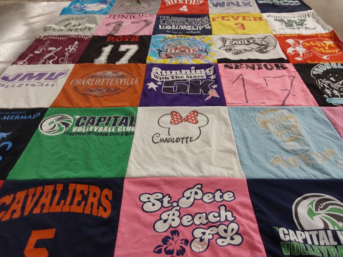 T-shirt quilt from james madison university by Angela from VA