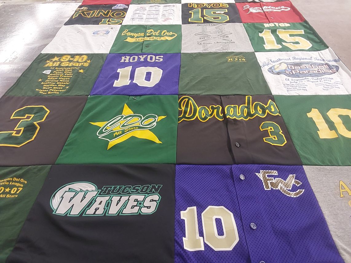 T-shirt quilt from canyon del oro high school by Michelle from AZ