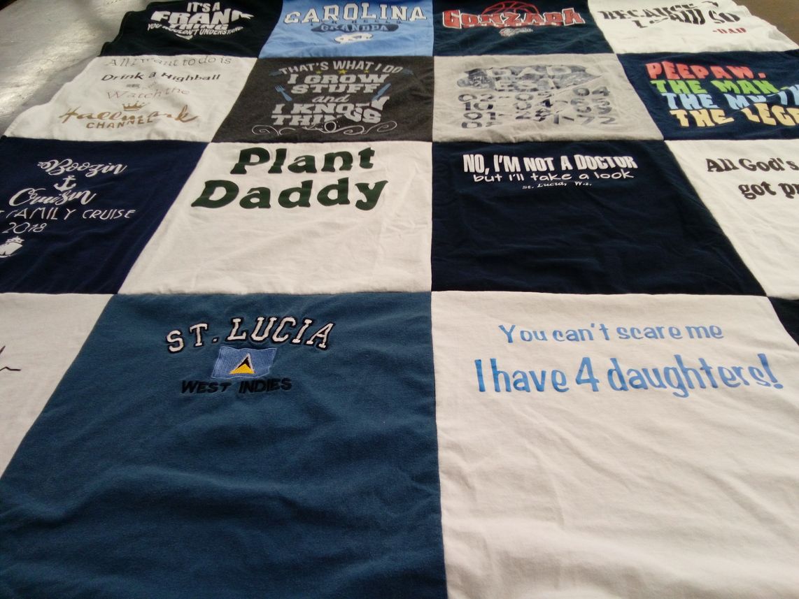 T-shirt quilt featuring gonzaga university by Pamela from IN