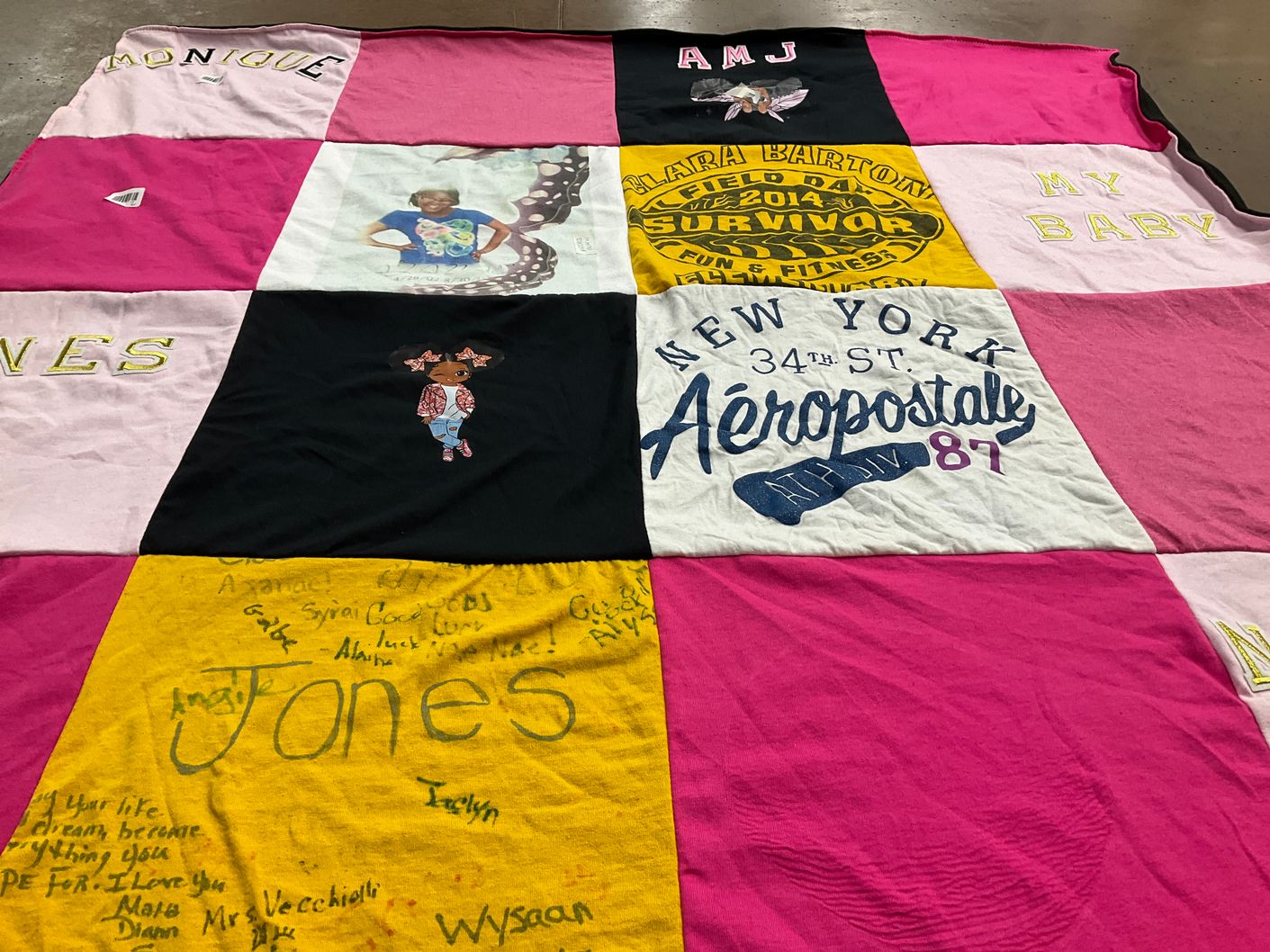 T-shirt quilt from clara barton high school by Tanya from VA