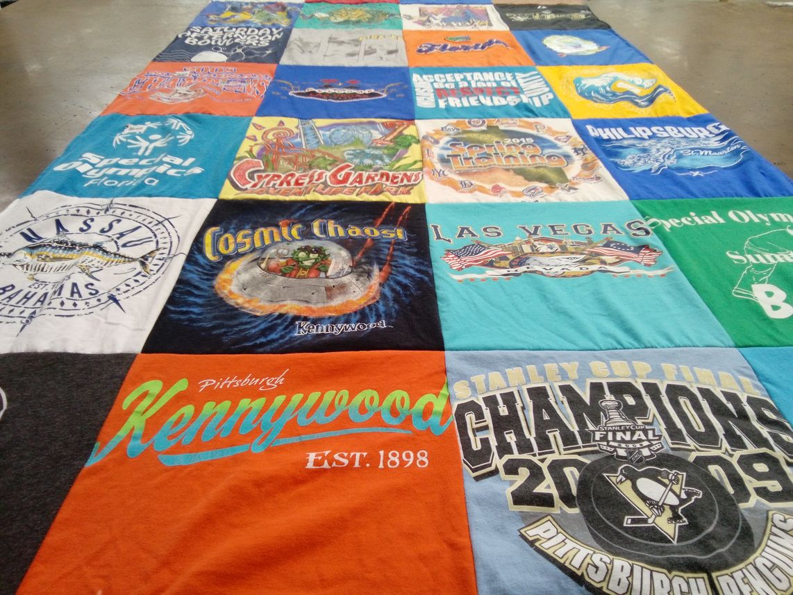 T-shirt quilt featuring pittsburgh penguins by Mary from FL