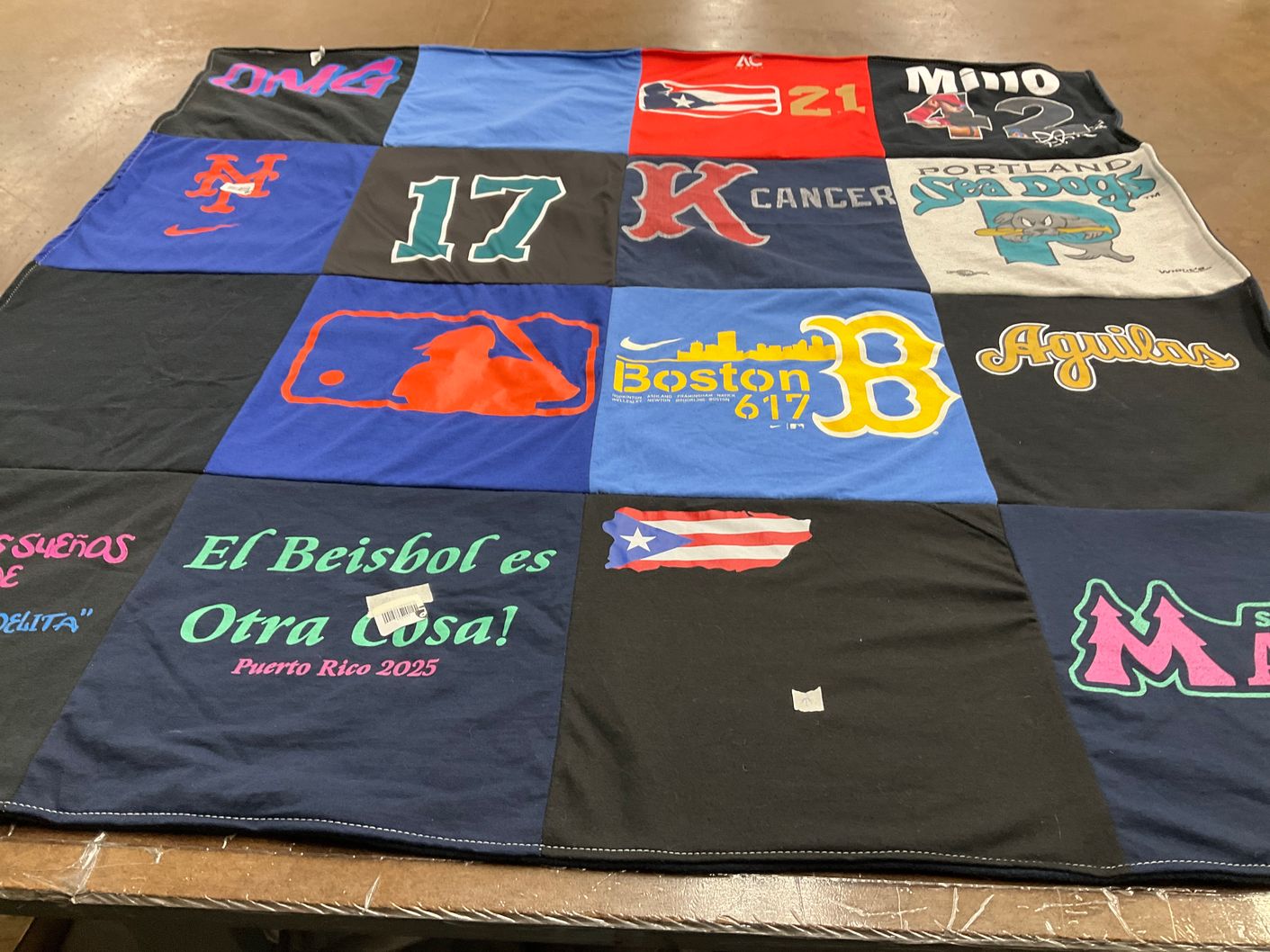 T-shirt quilt featuring new york mets, boston red sox by Sarah from ME