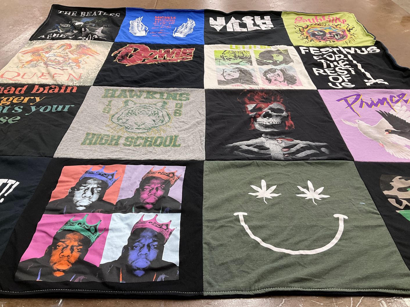 T-shirt quilt from hawkins high school by Elisabeth from NY