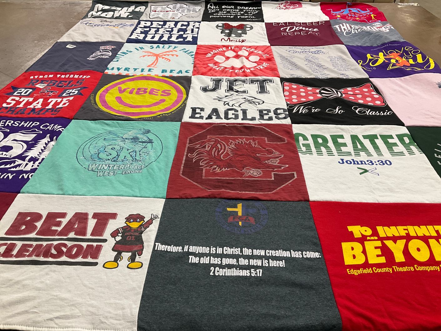T-shirt quilt featuring south carolina gamecocks by Amanda from SC
