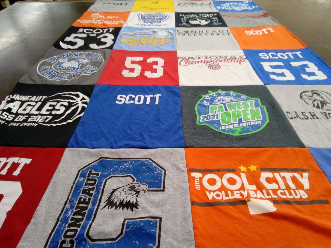 T-shirt quilt featuring eagles by caitlin from PA