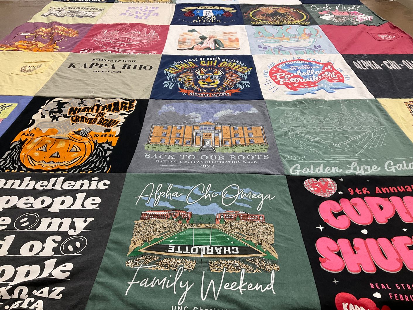 T-shirt quilt from university of north carolina at charlotte by Holly from NC