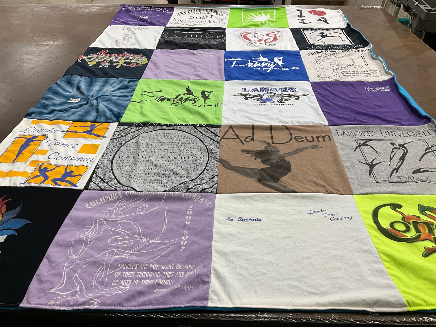 T-shirt quilt from lander university by LaQuannia from CA