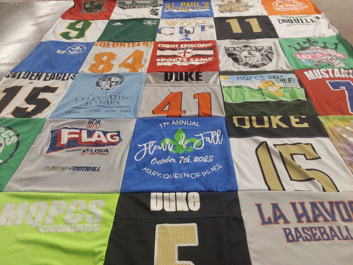 T-shirt quilt from duke university, mqpcs by Nikki from LA