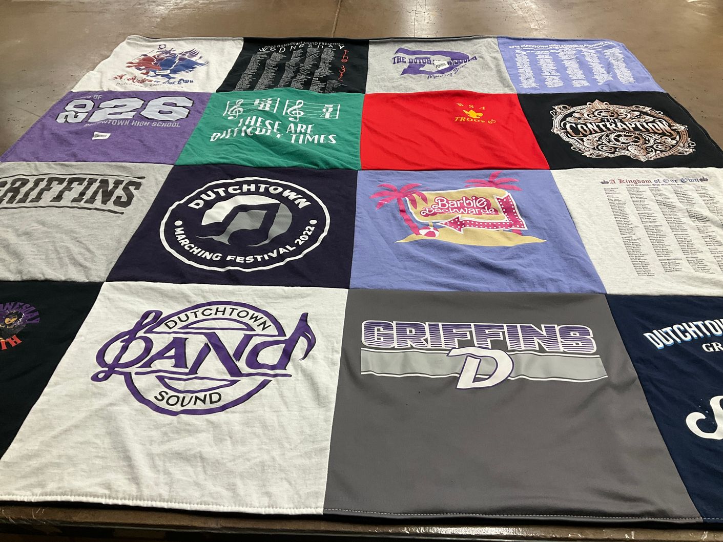 T-shirt quilt featuring dutchtown griffins by Mary from LA