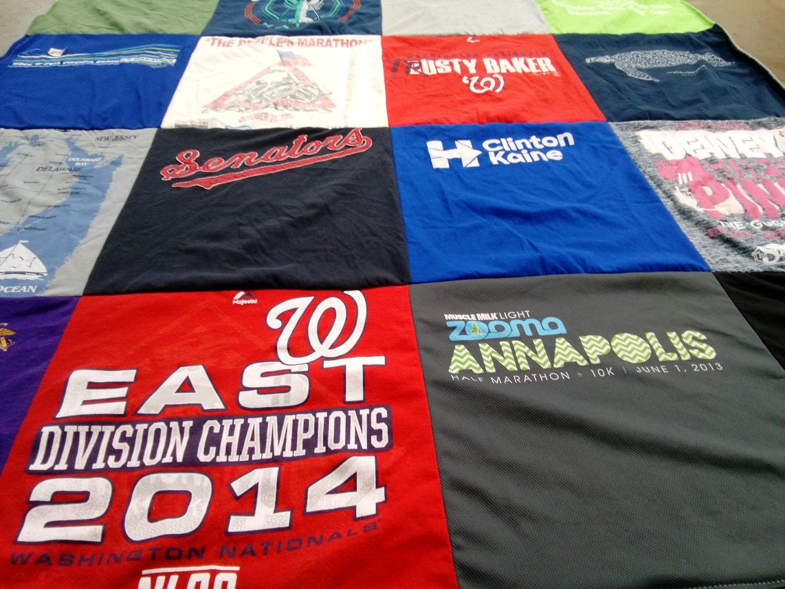 T-shirt quilt featuring washington nationals by June from DE