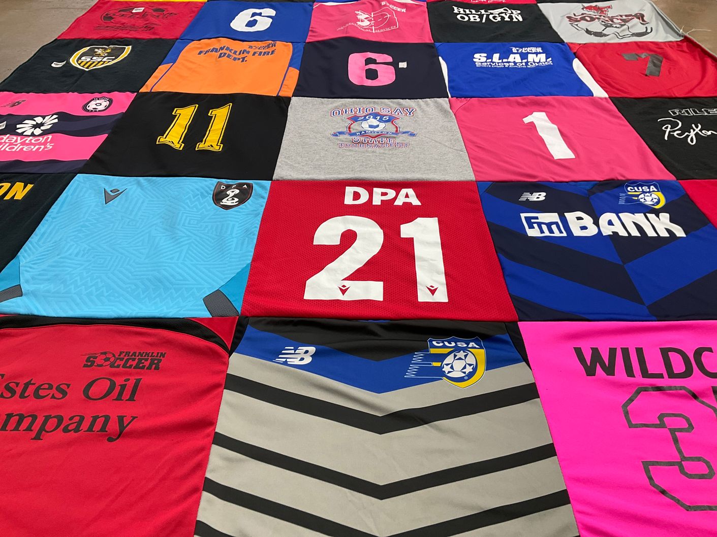 T-shirt quilt featuring wildcats soccer by Stacie from OH