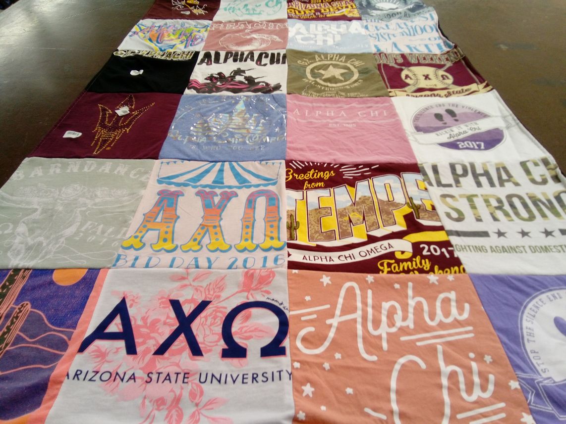 T-shirt quilt from arizona state university by Aimee from CA