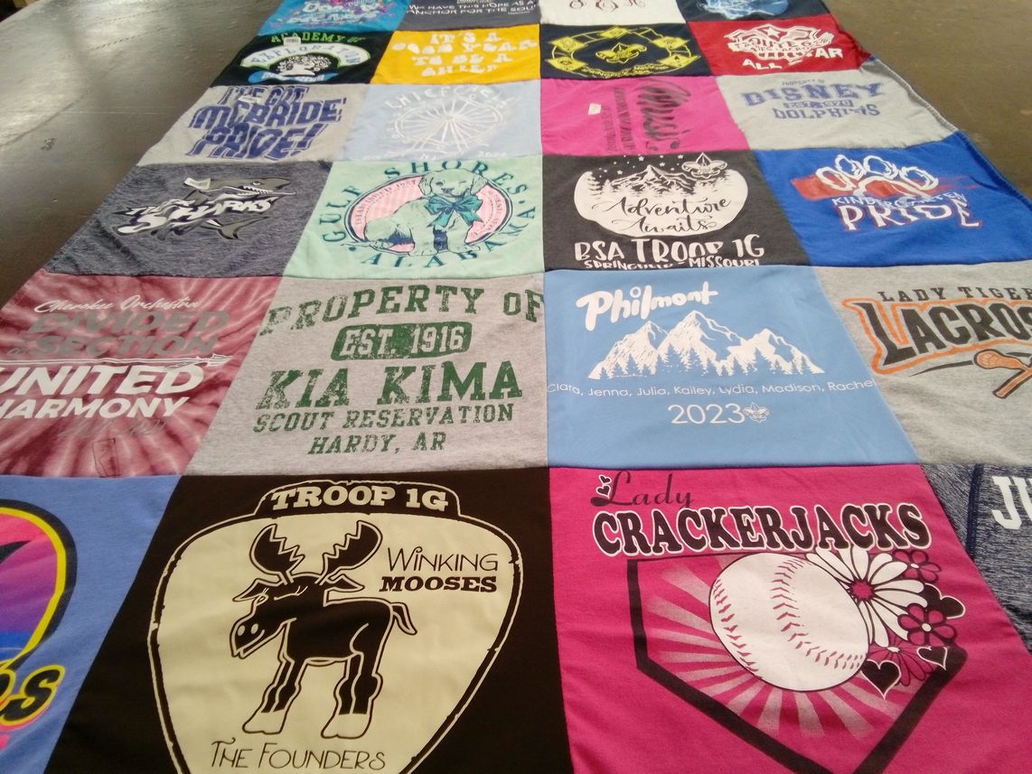 T-shirt quilt featuring lady crackerjacks lacrosse by Angi from MO