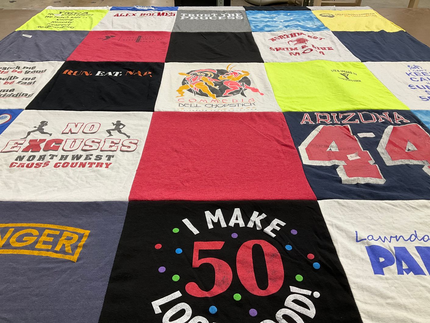 T-shirt quilt from northwest college by Brent from NC