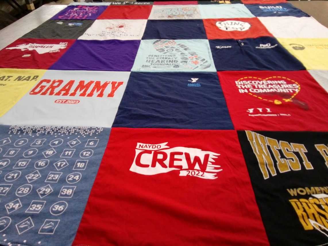 T-shirt quilt featuring west point women's basketball by Brent from NC