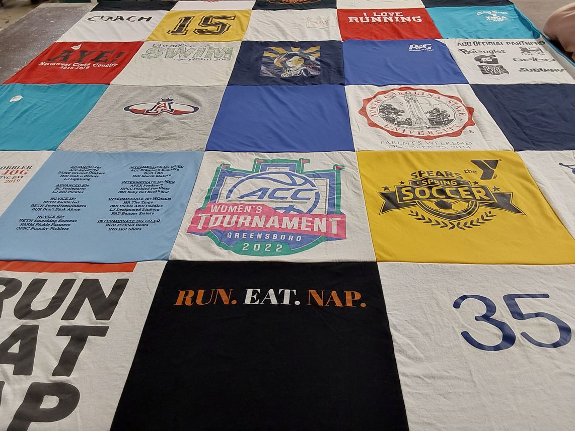 T-shirt quilt from university of north carolina at chapel hill by Brent from NC