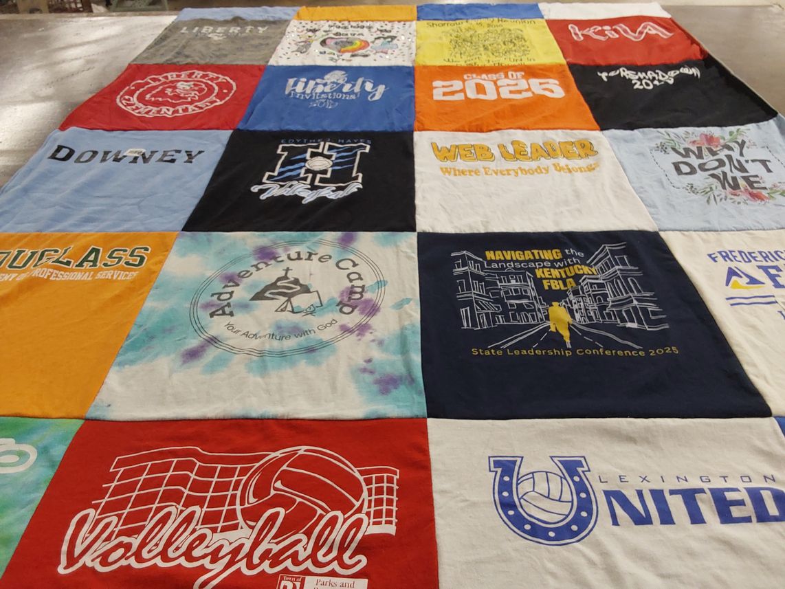 T-shirt quilt featuring lexington united by Carrie from KY