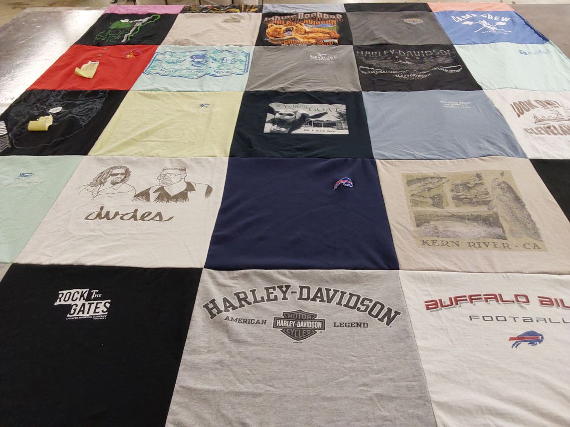 T-shirt quilt featuring buffalo bills by Leslie from NY